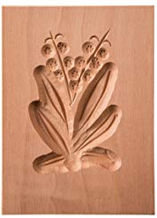 Springerle-Model Maiglöckchen, Holz Form Birnbaum, Backform für Anisgebäck, ca. 6 x 8 cm