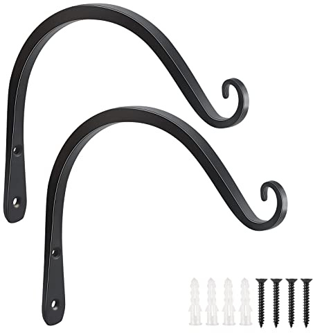FEED GARDEN Gancho de pared para colgar plantas de 8 pulgadas, colgador decorativo recto para colgar comederos de pájaros, campanillas de viento, cestas de flores, esterilla de yoga, uso en interiores