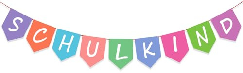 HOWAF Einschulung Deko, Bunt Schulkind Girlande Schulanfang Banner Hängende Dekoration für Schulkind Deko 2025 Schuleinführung Schulstart Schulanfang Deko Einschulung Junge Mädchen