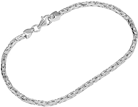 NKlaus pulsera de plata esterlina 925 19cm rey cadena 8 pave diamantes pulsera de los hombres 12601