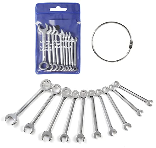 alladaga Mini set di chiavi combinate in acciaio inox utensili di riparazione chiavi piccole (MET)