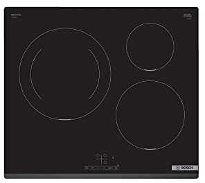 Bosch - Placa de inducción, 60 cm, 3 zonas, Zona de 28 cm Función Sprint, Negro, PUJ631BB5E