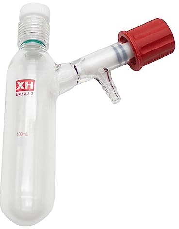 Toplionace 10-100mL di Alto Vuoto Valvola di Stoccaggio di Solvente Bottiglia Schlenk Bottiglia Tubo di Reazione di Pressione Bottiglia Resistenza Alla Corrosione Organica (10 mL, 4MM)