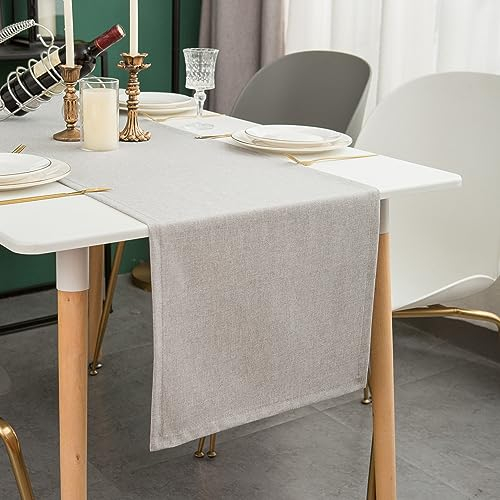 Simurq modern abwaschbar Lotus-Effekt Outdoor-Tischläufer Grau 40x160 cm