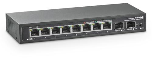 MokerLink 8 Port 2.5Gigabit Ethernet Switch mit 2x10G SFP Slot, 8 x 2.5G Base-T Ports,VLAN Isolierung, Metall Unmanaged Fanless Small Network Switch