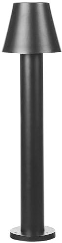 Beliani Lámpara de bolardo de jardín farolas para sendero exterior moderno 60 cm aluminio LED negro Holmes