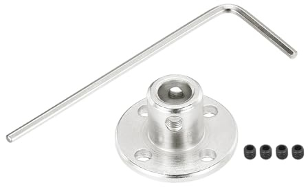 QUARKZMAN 2 Pz 6mm Accoppiamento a Flangia Connettore Rigid Guide Modello Accoppiatore Accessorio Albero Albero Fissaggi con Mini Chiave Esagonale e Vite di Fissaggio, Argento