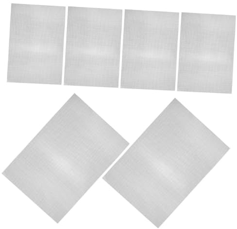 HOMOCONO Malla de Acero Inoxidable Filtro 15x21 Cm 6 Piezas Resistente y Anticorrosiva Malla Metálica Fina para Ventilación y Proyectos DIY en Jardín Ventana y Jaulas