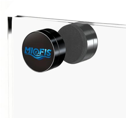 Miofis Magnetic Aquarium Cleaner, N52 Strong Magnet Algae Scraper for Fish Tank Glass, Ultra-Thin 0.55 Coral Safe, Fits 0.35 Glass 40 Gallon, Freshwater Marine (Not Acrylic) (Nano)