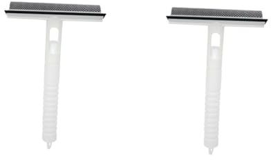 PACKOVE 2pcs Window Glass Windscreen Wiper for Home Car Shower Doors Multipurpose Shower Scraper Glass Scrubber for Easy Washing and Splash Control