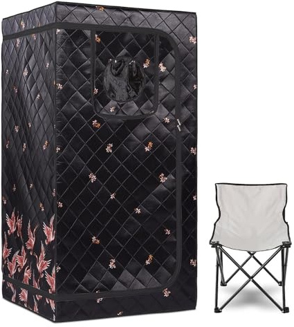 Kit de sauna para el hogar, Kit de sauna de infrarrojos portátil, spa casero for una persona con temporizador, almohadilla cafactora for pies con Control remoto de temperatura mejorada(WS)