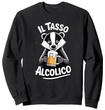 Maglia Divertente Il Tasso Alcolico Birra Versione Cartoon Felpa