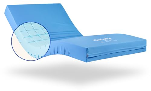 Geriafy Materasso per letto elettrico Origin HR impermeabile 80x190 cm | Taglio a griglia, elevata adattabilità, 15 cm, schiuma HR e fodera impermeabile