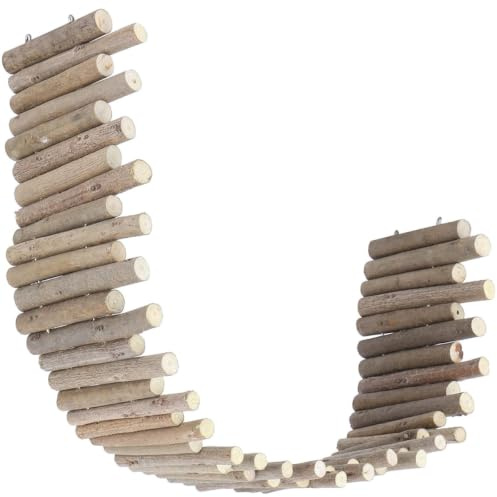 DINHEAROM Hamsterspielzeug und Kauspielzeug Holz Zaun mit Originalem Holzgeruch und Bissfest als Haustierkäfig für Hamster und Kleine Vögel