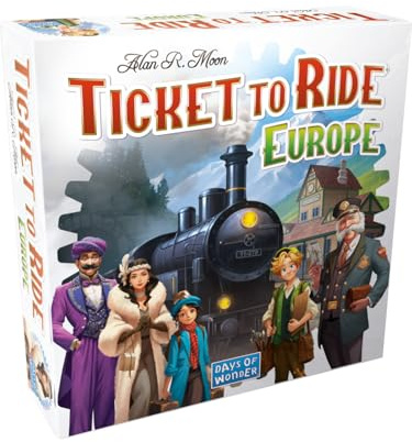Asmodee | Ticket to Ride Europe | Board Game | Ages 8+ | 2-5 Players | Average Playtime 30-60 Minutes