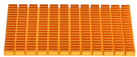 Radiatore di calore in alluminio con dissipatore di calore Ainoli Golden per molteplici scopi 120 x 64 x 6 mm