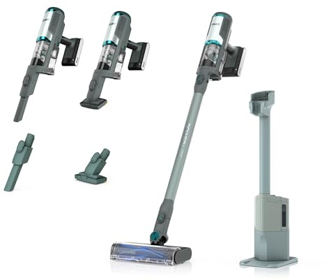 Shark PowerLite Absaugsstation Pet, BU3623EUT, bis zu 40 Minuten Laufzeit | Akku-Staubsauger mit automatisch entleerender Basisstation, einfache Reinigung auf allen Oberflächen, HEPA-Filter