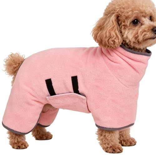 Hundhandduk Mjuk Fleece Absorberande Badrock | Kattungehanddukar För Användning Efter Duschen För Små Och Medelstora Raser, Kattungar, Husdjur, , Resor, Dagligt Bruk,