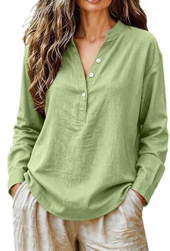 Generisk långärmad skjortblus med ståkrage enfärgad kontor fritidsblus – dam blusskjorta elegant – blusbody traditionell svart blus för begravning överdimensionerad vit blus/vita blusar mjuk bekväm