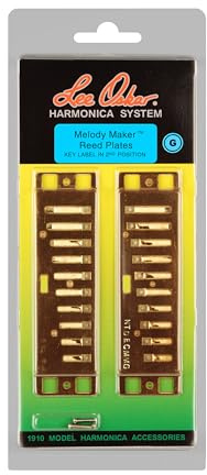 Lee Oskar 797124 Melody Maker Replacement Tuning Plates/Reed Plates, G