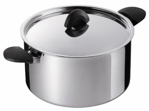 Kuhn Rikon Cooking Pot Luna 6L/24cm, Stainless Steel, Silver, 36 x 25.5 x 19 cm