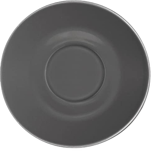 Olympia Cafe Saucers Charcoal Porcelain Coffee Plate Kitchen Restaurant 12pc