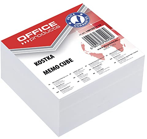 OFFICE_PRODUCTS Recharge pour boîte à Notes Blanc 85 x 40 x 85 mm