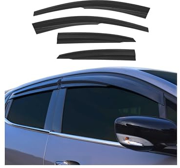 4X Windabweiser Regenabweiser kompatibel mit Ford Focus 2004-2010 Limo Schrägheck Dunkel