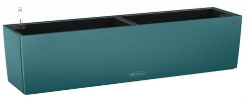 Lechuza 15708 Balconera Color 80 Selbstbewässernder Übertopf für Innen- und Außenbereich, 78,7 x 17,8 x 17,8 cm, Petrolblau