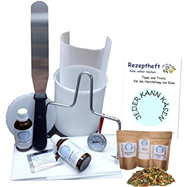 Jederkannkaesen Käseherstellung Set 3 - Käse Starter Set - Premium - Käse selber Machen