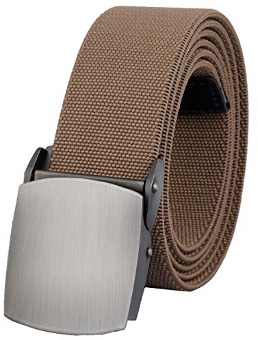 KYEYGWO Herren Gürtel Elastischer Stretchgürtel Nylon Gürtel mit Automatisch Schnalle 130 cm, Breite ca. 4 cm