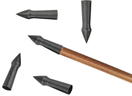 ZSHJG Traditionelle Metall Jagdspitzen Bogenschießen Pfeilspitzen Jagd Pfeilspitzen Bogenpfeile Broadheads für ID 7mm Bambus Holzpfeile (100 Grain)