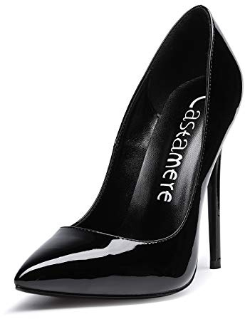 Castamere Escarpins Femme Doublure Noir Sexy Talon Haut Aiguille Bout Pointu Chaussures Stilettos Talons 12CM High Heels
