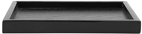 Rechteckform Tablett Schwarz Massivholz Tee Tablett Kaffee Snack Essen Mahlzeiten Mehrzweck Serviertablett Für Cafe Restaurant Hotel Home Shop 4 Größen erhältlich(22 * 15cm)