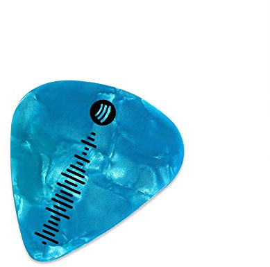Albertband Gitarren-Picks Benutzerdefinierter Spotify-Code Gitarren-Pick, Premium-sortierte Celluloid-Plektren & Plektrenhalter mit Ihrem Foto 0,5/0,75/1,0/1,2/2,5mm Zufällige Farbe (0,5mm)