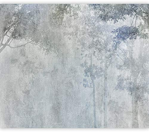 murando Fotomurales Autoadhesivo Bosque 392x280 cm Papel Pintado Decoración de Pared Murales Pegatina decorativos adhesivos moderna de Diseno Fotográfico Arbol Naturaleza Paisaje Gris b-A-0743-a-a