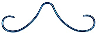 Luxe Modz Septum-Piercing, Schnurrbart, Nasenring, 316L Chirurgenstahl, PVD-beschichtet, Schnurrbart, Septum-Piercing, Schmuck für Damen und Herren, 14 g, Edelstahl, N A
