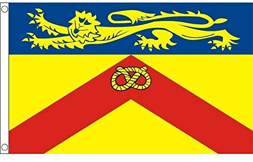 AZ FLAG - Staffordshire County Flag - 2x3 Ft - 100D Polyester County Of Staffs. - England Banner with Two Metal Grommets - Fade Resistant - Vivid Colors - 2' x 3' Feet - 90x60 Cm