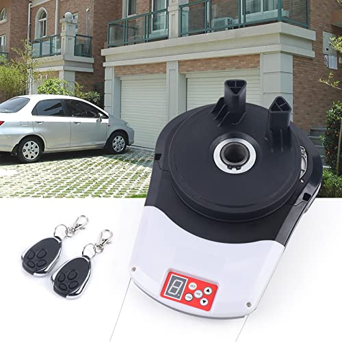 24V DC Roll Up Garage Door Opener, 800N Side Mount Electric Rolling Shutter Motor with 2 Remotes for Garage & Warehouse Doors,Ultra Quiet,Easy Mount