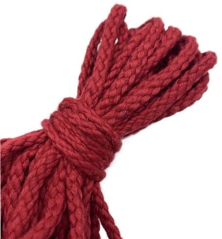 Garten Schnur 5 Yards/Lot 6mm Baumwolle Seil Dekorative Twisted Geflochtene Schnur Seil for Handgemachte Heimtextilien Dekoration (Color : 18)