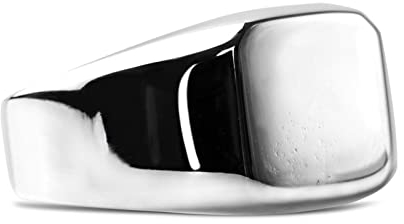ANAZOZ Ringe für Herren Silber Echt, Ringe Herren Punk Schmuck Polierter Quadratischer Siegelring Breit 11 mm größe 58
