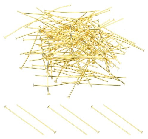 PATIKIL 1.5x0.09 Ganci per Lampadari Cristalli, Accessori per Lampade in Cristallo 200Pz Clip per Cristalli per Fissare Parti di Cristallo, Sostituzioni per Lampadari, Oro