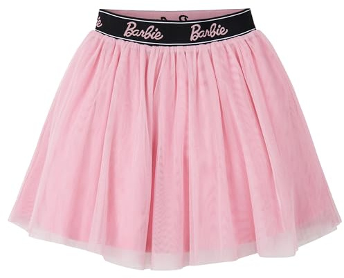 Barbie Mädchen Tüllrock Rosa Tutu mit 2 Lagen und Baumwollfutter – Geschenk für Mädchen(Rosa, 4–6 Jahre)