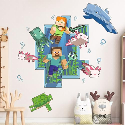 Unvtap Wandtattoo, Wandaufkleber Kinderzimmer 30x79 cm Wandsticker Tapete Kinderzimmer Poster Cartoon Wandfiguren, Videospiel Wandsticker Dekor Wand Fenster Glasdekoration (30x79 cm)
