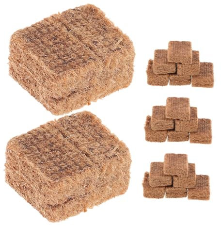 POPETPOP 20pcs Outdoor Lighter Blocks Kindling Block Fire Starter Safe and Friendly Lighting Puck Efficient and Burn for Hot Pot Camping and Picnics Ignition Aid for Briquettes