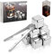 8 Piezas Cubitos Hielo Reutilizable - Cubitos de Hielos Acero Inoxidable - Piedras de Whisky de Acero Inoxidable 304 con Pinza - Ideales para cócteles, vinos y Mucho más