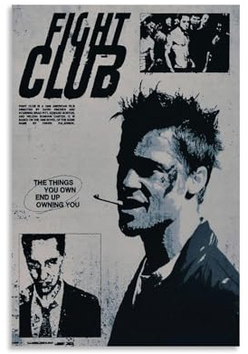 Sumooa Fight Poster Club Movie Comic Black Humor Vintage Poster Für Zimmer, Ästhetische Leinwand-Wandkunst, Schlafzimmer-Dekor Poster 16x24inch(40x60cm)