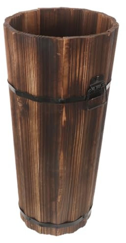 IMIKEYA Rustikaler Holz-regenschirmständer Für Gehhilfen Und Klappschirme Traditionell Inspiriertes Aufbewahrungssystem Für Eingangsbereiche Eleganter Und Praktischer Organizer Für