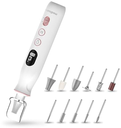medisana MP 940 set elettrico per manicure e pedicure, lima per unghie, fresa per unghie e rimuovi calli, kit per la cura di mani e piedi e per il trattamento di unghie, cuticole e calli