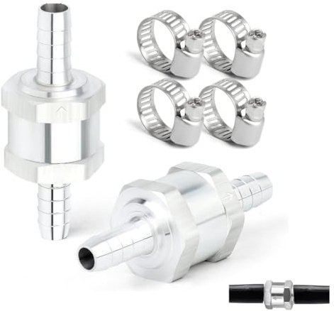 6mm Inline Rückschlagventil – Hochwertiges Kunststoff-Rückschlagventil mit Klemmbändern für Aquarien, Waschmaschinen, Trockner und Gartenanwendungen – Verhindert Rückfluss von Wasser und Flüssigkeiten